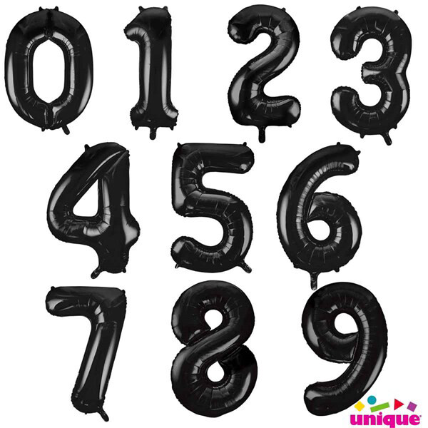 Black Number balloon