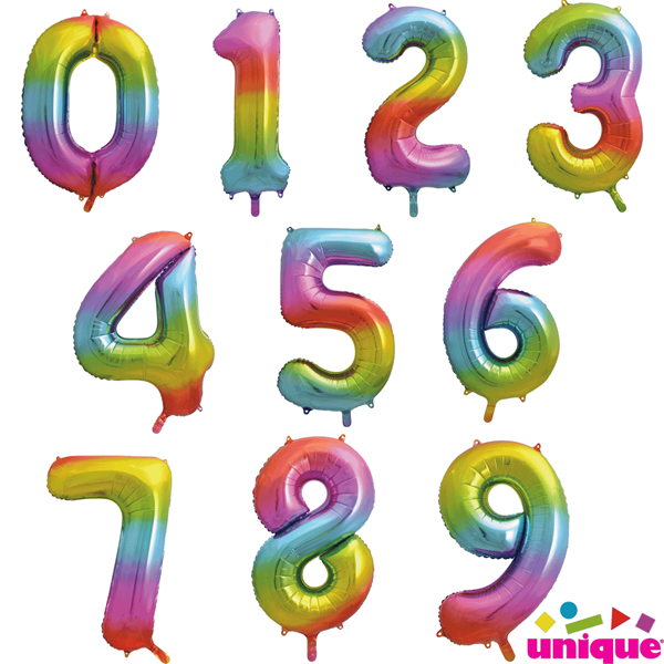 Rainbow balloon number